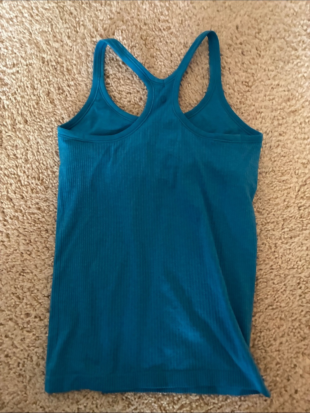lululemon athletica Ribbed Racerback Tank - Teal Blue - Picture 2 of 2